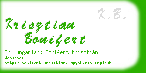 krisztian bonifert business card